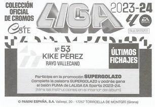 2023-24 Panini Liga Este - Últimos Fichajes & Top Fichaje #53 Kike Pérez Back