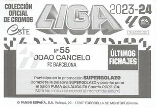 2023-24 Panini Liga Este - Últimos Fichajes & Top Fichaje #55 Joao Cancelo Back