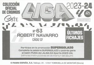 2023-24 Panini Liga Este - Últimos Fichajes & Top Fichaje #63 Robert Navarro Back