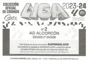 2023-24 Panini Liga Este - Escudos Segunda División #2 AD Alcorcón Back