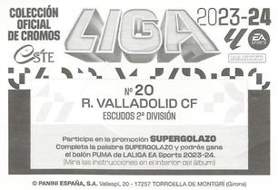 2023-24 Panini Liga Este - Escudos Segunda División #20 R. Valladolid CF Back