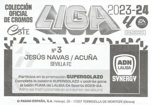 2023-24 Panini Liga Este - Synergy #3 Jesús Navas / Acuña Back