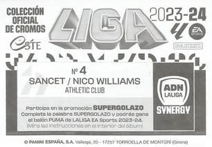 2023-24 Panini Liga Este - Synergy #4 Sancet / Nico Williams Back