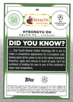 2022-23 Merlin Chrome UEFA Club Competitions #36 Hyeongyu Oh Back