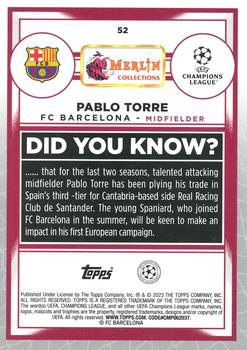 2022-23 Merlin Chrome UEFA Club Competitions #52 Pablo Torre Back