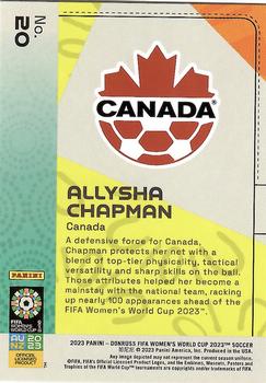 2023 Donruss FIFA Women's World Cup #20 Allysha Chapman Back