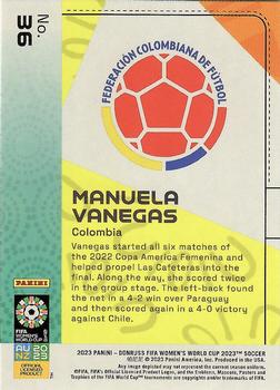2023 Donruss FIFA Women's World Cup #36 Manuela Vanegas Back