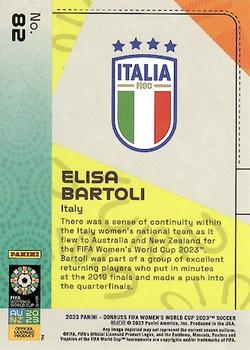 2023 Donruss FIFA Women's World Cup #82 Elisa Bartoli Back