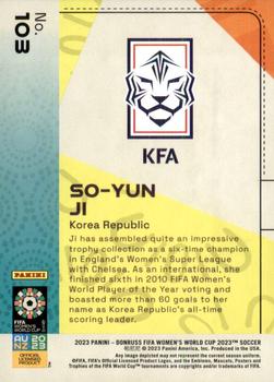 2023 Donruss FIFA Women's World Cup #103 So-Yun Ji Back