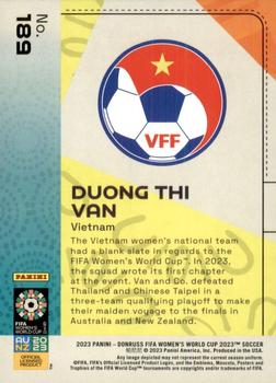 2023 Donruss FIFA Women's World Cup #189 Duong Thi Van Back