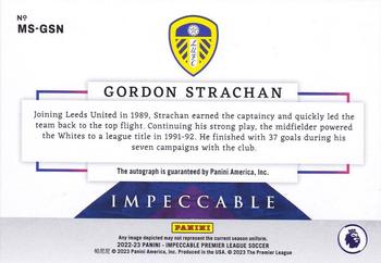 2022-23 Panini Impeccable Premier League - Masterstrokes Gold #MS-GSN Gordon Strachan Back