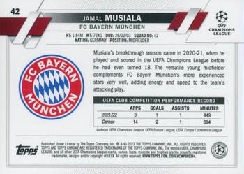 2022-23 Topps Chrome Sapphire Edition UEFA Club Competitions #42 Jamal Musiala Back