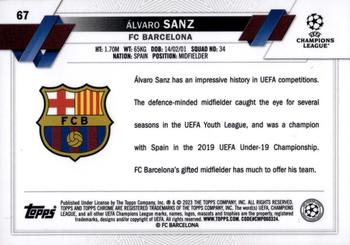 2022-23 Topps Chrome Sapphire Edition UEFA Club Competitions #67 Álvaro Sanz Back