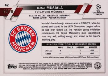 2022-23 Topps Chrome Sapphire Edition UEFA Club Competitions - Green #42 Jamal Musiala Back