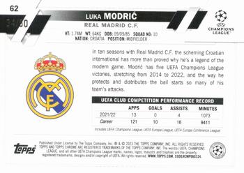 2022-23 Topps Chrome Sapphire Edition UEFA Club Competitions - Orange #62 Luka Modrić Back