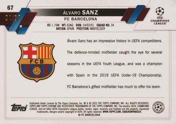 2022-23 Topps Chrome Sapphire Edition UEFA Club Competitions - Orange #67 Álvaro Sanz Back