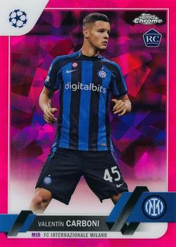 2022-23 Topps Chrome Sapphire Edition UEFA Club Competitions - Padparadscha #6 Valentín Carboni Front