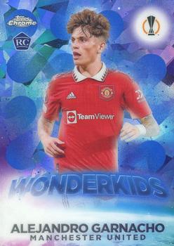 2022-23 Topps Chrome Sapphire Edition UEFA Club Competitions - Wonderkids #W-10 Alejandro Garnacho Front