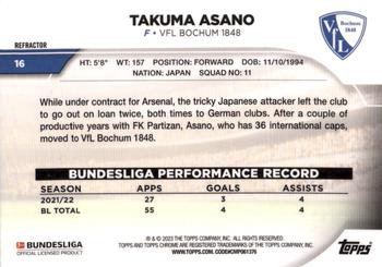 2022-23 Topps Chrome Bundesliga - Refractor #16 Takuma Asano Back