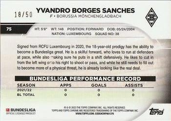 2022-23 Topps Chrome Bundesliga - Gold Wave Refractor #75 Yvandro Borges Sanches Back