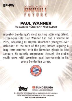 2022-23 Topps Chrome Bundesliga - Bright Future #BF-PW Paul Wanner Back