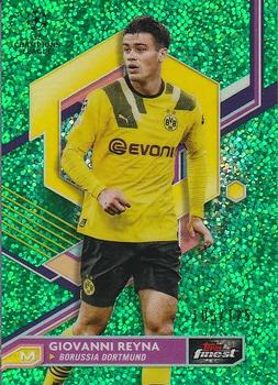 2022-23 Finest UEFA Club Competitions - Green Speckle Refractor #21 Giovanni Reyna Front