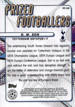 2022-23 Finest UEFA Club Competitions - Prized Footballers #PF-20 Heung-Min Son Back
