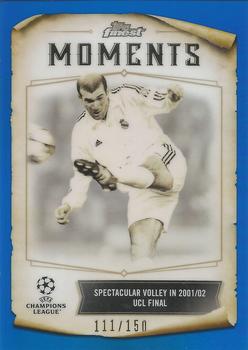 2022-23 Finest UEFA Club Competitions - Finest Moments Blue Refractor #FM-4 Zinedine Zidane Front
