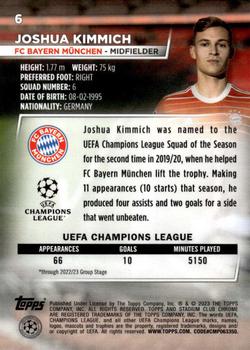 2022-23 Stadium Club Chrome UEFA Club Competitions #6 Joshua Kimmich Back