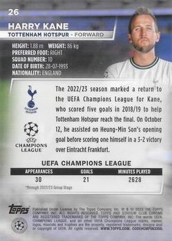 2022-23 Stadium Club Chrome UEFA Club Competitions #26 Harry Kane Back