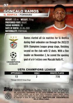 2022-23 Stadium Club Chrome UEFA Club Competitions #97 Gonçalo Ramos Back