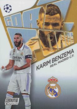 2022-23 Stadium Club Chrome UEFA Club Competitions - Goal Force #GF-KB Karim Benzema Front