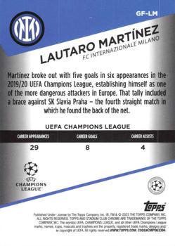 2022-23 Stadium Club Chrome UEFA Club Competitions - Goal Force #GF-LM Lautaro Martínez Back