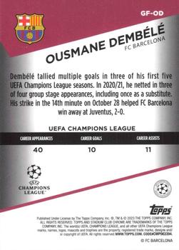 2022-23 Stadium Club Chrome UEFA Club Competitions - Goal Force #GF-OD Ousmane Dembélé Back