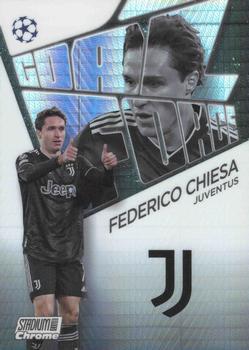 2022-23 Stadium Club Chrome UEFA Club Competitions - Goal Force Prism Refractor #GF-FC Federico Chiesa Front