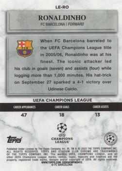 2022-23 Stadium Club Chrome UEFA Club Competitions - Legends of Europe #LE-RO Ronaldinho Back
