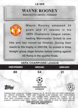 2022-23 Stadium Club Chrome UEFA Club Competitions - Legends of Europe #LE-WR Wayne Rooney Back
