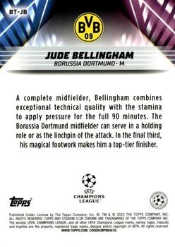 2022-23 Stadium Club Chrome UEFA Club Competitions - Beam Team #BT-JB Jude Bellingham Back