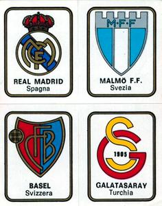 1972-73 Panini Calciatori #563 Real Madrid CF / Malmo FF / FC Basel / Galatasaray Front