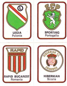 1972-73 Panini Calciatori #570 Legia Warszawa / Sporting Clube de Portugal / FC Rapid Bucuresti / Hibernian Front