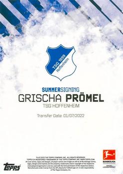 2022-23 Topps Bundesliga Summer Signings #NNO Grischa Prömel Back