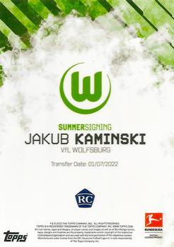 2022-23 Topps Bundesliga Summer Signings #NNO Jakub Kaminski Back