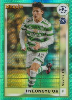 2022-23 Merlin Chrome UEFA Club Competitions - Aqua Prism Refractor #36 Hyeongyu Oh Front
