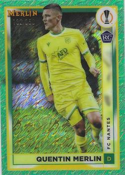 2022-23 Merlin Chrome UEFA Club Competitions - Neon Green Shimmer Refractor #111 Quentin Merlin Front