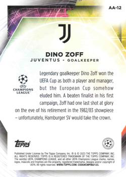 2022-23 Merlin Chrome UEFA Club Competitions - Ageless Alchemy #AA-12 Dino Zoff Back