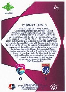 2023 Parkside NWSL Pronto - Silver #129 Veronica Latsko Back