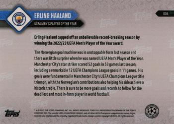 2023-24 Topps Now UEFA Champions League #004 Erling Haaland Back