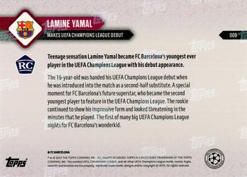 2023-24 Topps Now UEFA Champions League #009 Lamine Yamal Back