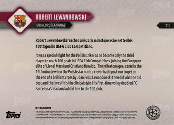 2023-24 Topps Now UEFA Champions League #011 Robert Lewandowski Back