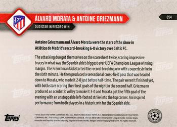 2023-24 Topps Now UEFA Champions League #054 Álvaro Morata / Antoine Griezmann Back